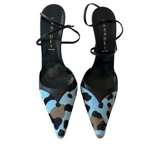 Casadei Blue and Black Heels
